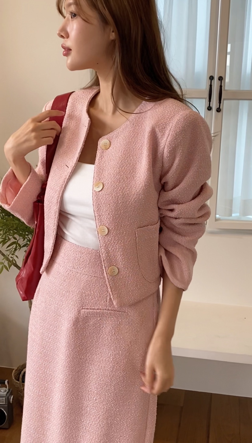 N BROWN韓國直郵東大門代購女裝新款推薦職業真品夾克花呢N BROWN夾克